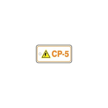 Accuform Energy Source ID Tag, CP-5, 1.5inx3in, Adhesive Dura-Poly, 5PK TDF205XVM